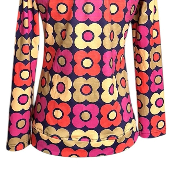 MADCAP ENGLAND Flower Power Zip Jacket Retro 60s 70s Lightweight, Size 8 - Picture 9 of 14